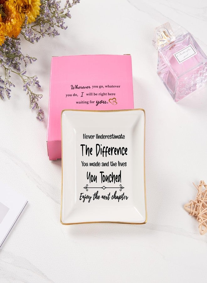 Spegiffu Retirement Gifts for Women Coworker Leaving Gifts Going Away Gift Retirement Gift Jewelry Dish for Friends Retired Teachers Nurses Doctor Boss Goodbye Farewell Gifts for Coworkers New Job - Image 3